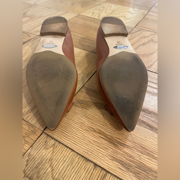 Sarah Flint Natalie Brown Leather Pointed Toe Flats 38 size 8 - Picture 11 of 12
